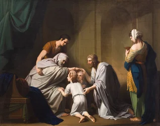 Jakob segnet Ephraim und Manasse, 1766-68